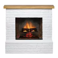 TAGU ROLF PowerFlame 2 BRICK WHITE pastatomas elektrinis židinys su apdaila