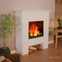 GLOW FIRE POSEIDON WHITE pastatomas vandens garų židinys su šildymo funkcija