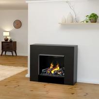 GLOW FIRE KRONOS BLACK pastatomas vandens garų židinys su šildymo funkcija