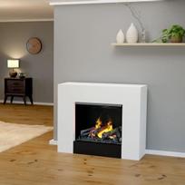 GLOW FIRE KRONOS WHITE pastatomas vandens garų židinys su šildymo funkcija