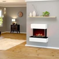 GLOW FIRE HOLDERLIN SIMS WHITE pakabinamas vandens garų židinys