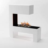 GLOW FIRE MOZART Cassette 600 WHITE pastatomas vandens garų židinys