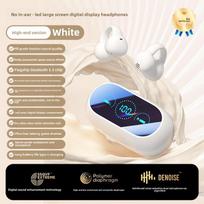 Ausies segtukas Kaulo laidumo Bluetooth ausinės Be ausies judesio Skaitmeninis ekranas Ilgo veikimo laiko ausinės balta