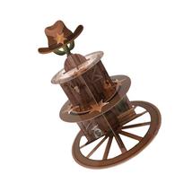 Unique Cowboy Wheel Shape Paper Cake Stand Western Style 3 Tier Cake Stand for Parties and Events with Easy Assembly