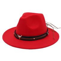 Tibetan Top Hat Spring And Autumn New Jazz Hat Big Eaves Wedding Shooting Ballroom Performance Belt Accessories Felt Hat M（56-58cm）