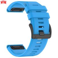 QuickFit 22/26mm Silicone Strap For Garmin Fenix 8 Pro 47mm 51mm/Quatix 8/Forerunner 970/Descent G2/Fenix E 7X 7 6 6X Watch Band 1Pcs QuickFit 22mm