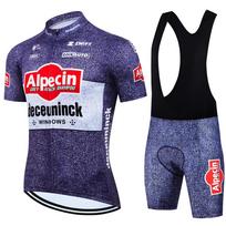 Alpecin Vasaros Plento Dviratininko Apranga Trumpomis Rankovėmis Kombinezonas Dviratininko Kostiumas Komandinė Versija XS