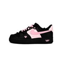 Nike Air Force 1 Berry Milk Abrasion Resistant Breathable Abrasion Resistant Breathable Low top Skateboard Shoes Unisex CW2288-001(Team1274-) 36