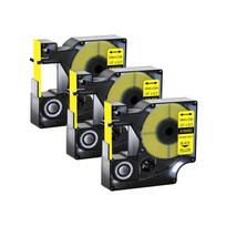 3-10PCS A18488 for DYMO Rhino 4200 5200 Printer Flexible Nylon Tapes Black on White 12mm/19mm Label for Dymo 18489 18490 Ribbon 12mm