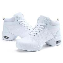 White Mesh Women Jazz Shoes Soft sole Dance Sneakers Zumba Gym Shoes Hip Hop Fitness Sports  Shoes 35 balta
