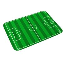 Household Green Football Court Pattern Doormat Non-slip Absorbent Football Field Floor Mat Rectangular Flannel Bath Mat Entryway