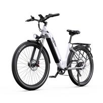 ONESPORT OT05 Elektrinis dviratis Suaugusiems 250W Variklis 36V 18.2AH Baterija 27.5  Padanga E-dviratis balta