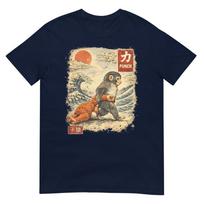 Kawaii Baby Monkey Punch Cute Japanese Macaque UkiyoE Art TShirt S