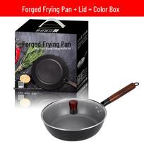 AIMOMA Forged Non-Coated Iron Deep Frying Pan 28cm