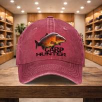 pc CARP HUNTER Adjustable Snapback Baseball Cap  Lightweight Unisex Hat Suitable for Sports Travel  Outdoor Adjustable Buck 1pc