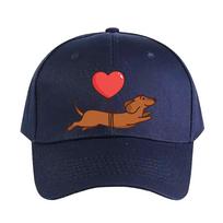 Cute dachshund dog with balloon Cap Summer Woman Man Baseball Cap Adjustable with Curved Brim Duckbill Cap Protection Sun Hats Adjustable