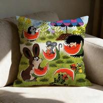 The L-little Mole Anime Pillow Case Pillowcase, Double-sided Printed, Sofa Cushion, Bedroom Headboard Pillow 30x30cm