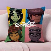 Music Prints G-Gorillaz Pillow Case Pillowcase Ultra Soft Skin Friendly Fabric Cloud Like Comfort & Concealed Zipper 30x30cm