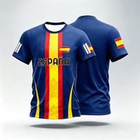 Summer Spain Soccer T-shirt Tops Print Football Jersey Men's Casual Tee Shirt Breathable Men Women Short Sleeves Top S
