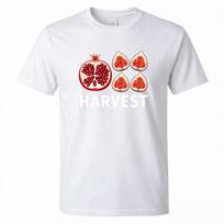 Harvest Letter With Pomegranate And Fig Graphic Tshirt Unisex Unisex Fall Season Cotton Tee Casual Short Sleeve Tops S