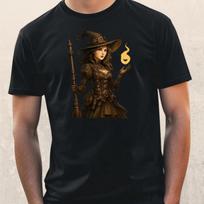 T-Shirt Herren Steampunk Hexe Motiv Baumwolle Größe S bis 5XL XXXL