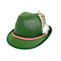 Dress Up Oktoberfest Hat Bavarian Costume Cosplay Cap Fashion Feather Decors Hat  Men Women dark green
