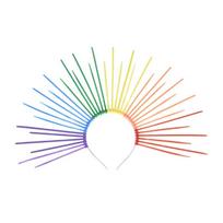 Rainbow Goddess Halos Headband Colorful Party Accessory Music Festival Headwear Adjustable Size Headpiece Adorment 1