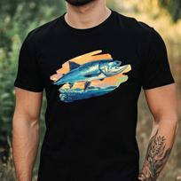 T-Shirt Herren Springender Tarpon Fisch Motiv Baumwolle Größe XS bis 5XL XXL