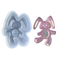 Rabbit Ornament Keychain Mold DIY Pendant Jewelry Epoxy Resin Crafting Molds 1