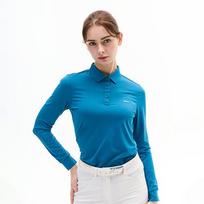 Louis Castel Women'S Collared Logo Contrast Solid Long Sleeve T-Shirt See Notation/090