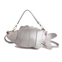 Creative Simulation Fish Shaped Crossbody Bag Faux Leather Slouchy Hobo Bag  Daily Use sidabras