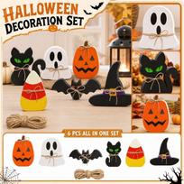 Halloween 6-Piece Foam Board Ornaments Set - Decorations for Home Party One Size