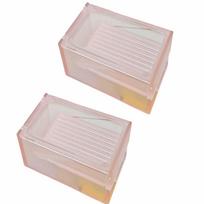 Double Layer Fuse Bead Sorting Storage Box Anti-Clog Perler Bead Channel Dispenser Box  DIY rožinė