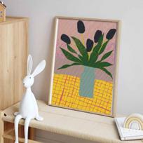 Diamond painting kit flower vase full diamond round mosaic handmade home decoration gift Round 20x30cm