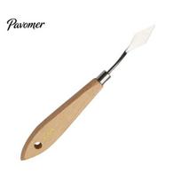 Painting Scraping Tool Oil Scraper, Stainless Steel Palette Knives with Wood Handle Art Supply Spatula for Mixing And Layering Acrylic Paint Supplies A