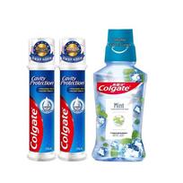 Colgate Peppermint Mouthwash & Anti-Cavity Toothpaste Set