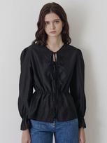 Rotre Domin Ella Ribbon Black Blouse Black/S