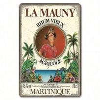 Vintažinis La Mauny Rhum Agricole Metalinis Plakatas, Karibų Namų Baro Sienos Dekoro Ženklas brown