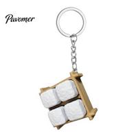Compact Fidget Accessory Moldy Tofu Keyboard Toy, 3D Printed Tray Finger Toy Clicker, 4-in-1 Push Button Keychain Pendant for Stress Relief balta