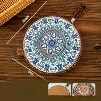 Retro heat insulation pad High temperature resistant Anti-scalding pad Enamel pot mat Chinese dining table Plate mat