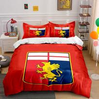 Red Bedding Set with Lion Crest Bedding Duvet Cover Set Duvet Cover Pillowcases  (1 * Duvet Cover 2 * Pillowcases, without duvet insert) 135x200cm