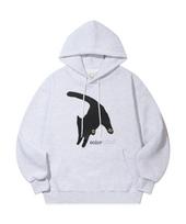 Color Blind Pow Wow Cat Fleece Hoodie White Melange M