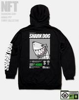Doldol Shark-Dog-Hoody-245 Shark Dog Surfing Hawaii Nft Character Graphic Hoodie Light Gray/Xl
