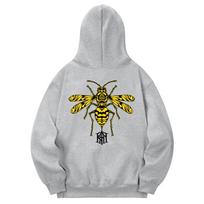 Khan 6312 Khg0044 Bumblebee Fleece-Lined Hoodie - Grey L