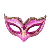 Plastic Halloween Mask Eye Half Face Cosplay Accessory Makeup Props Mask  Carnival Dress rožinė raudona spalva