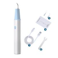 Ultrasonic Dental Calculus Scaler Cleaner Tooth Cleaning Tools Set With Auxiliary Light IPX5 Waterproof 3PCS Replacement Cleaner
