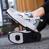 Women 2-Wheel Roller Skates Fashion Girl's Sneakers With Wheels Retractable Dual-purpose child Skating Sports Shoes EUR-30