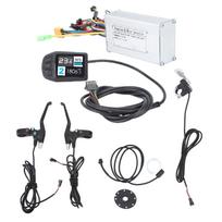 Electric Bike Conversion Kit 17A Motor Controller LCD Display Brake Lever Thumb Throttle for Electric Vehicles