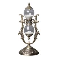 European Antique Sand Timer 15/30 Minutes Hourglass Rotating Sand Clock Stand for Home Decors and Functional Timekeeping
