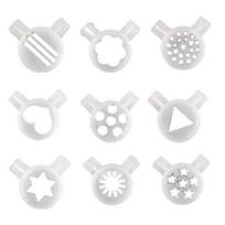 9Pcs 32mm Icing Nozzle Universal Easy to Clean Inner Diameter 29mm Diverse Patterns Ice Cream Machine Part Bar Tools balta